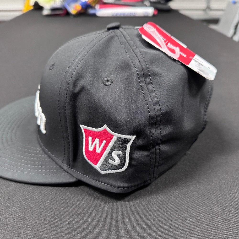 Wilson Staff Black Golf Hat with Embroidered Logo - Picture 2 of 4